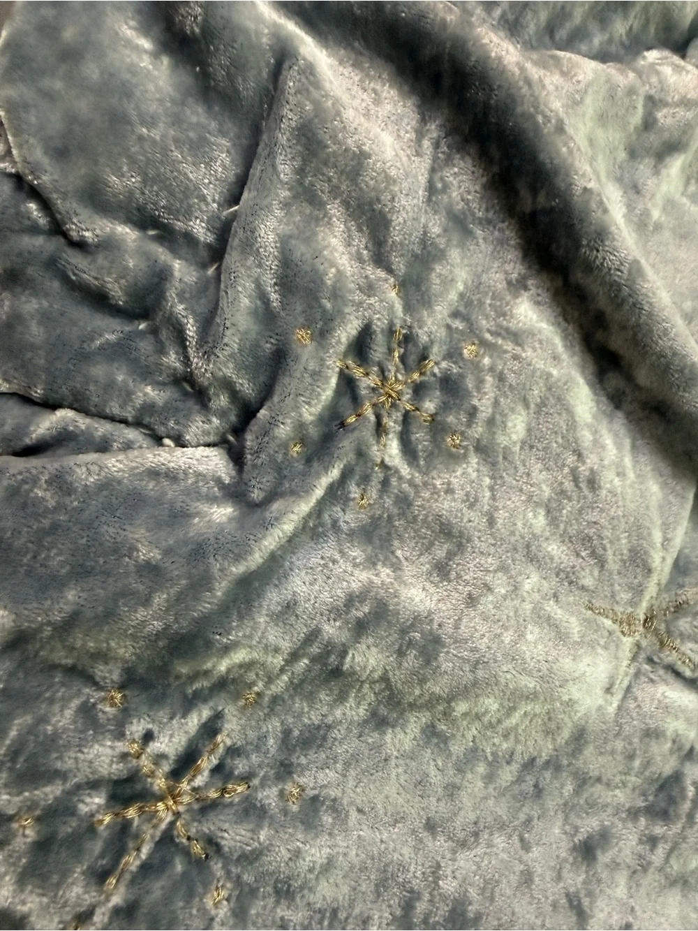 Pottery Barn Harry Potter Hedwig Pale Blue Velvet Star Shams - 2 Standard Shams
